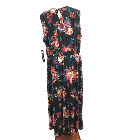 NWT Plus Moda Maxi Dress Floral Ruffle Collar 3X - Picture 4 of 9